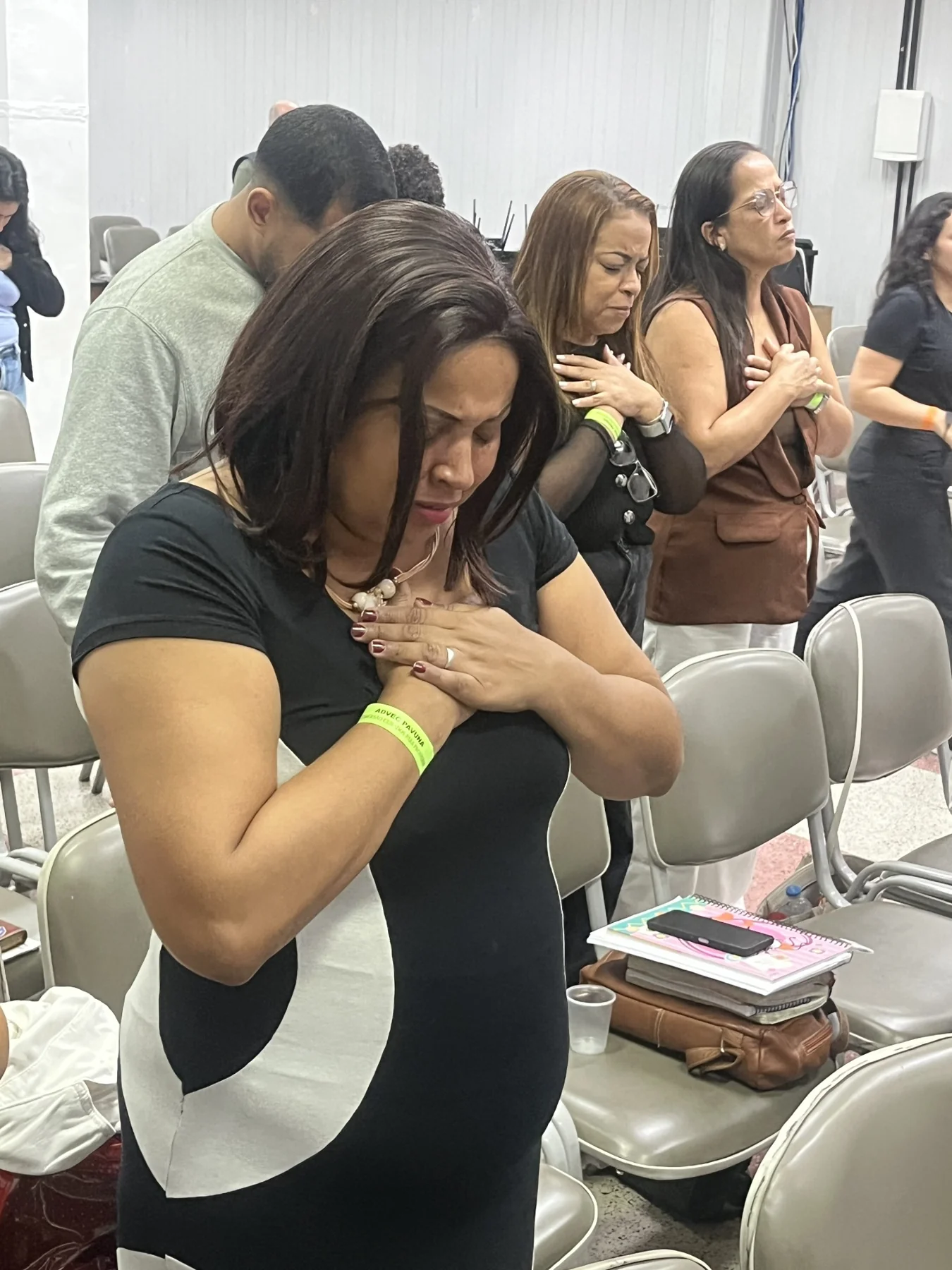 Registro de um momento de oração na imersão
